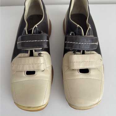 靴 prada 1999ss Velcro shoes brown 7 Prada Mens Vintage Chunky Derby US 7 UK 6 Brown Leather AW99