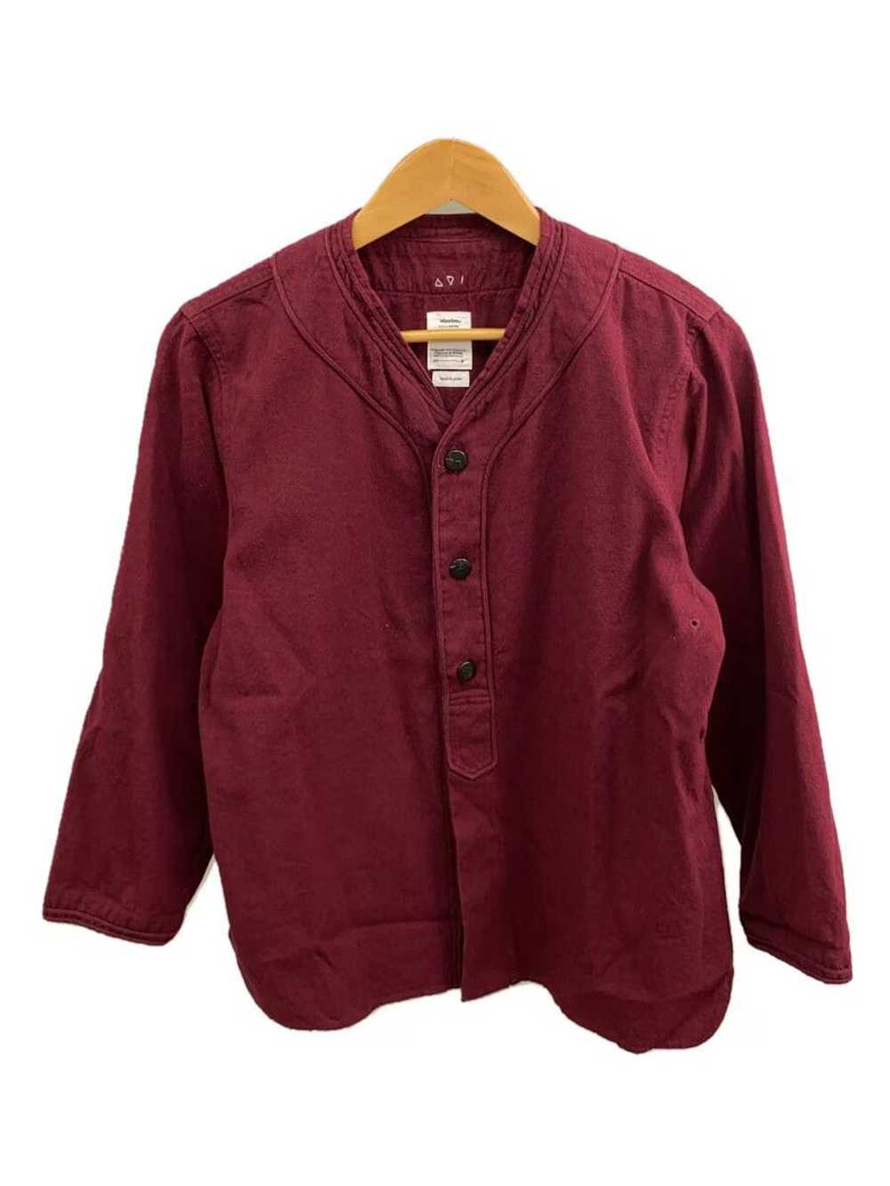 Visvim Visvim Linen Long Sleeve Shirt Bordeaux Plain