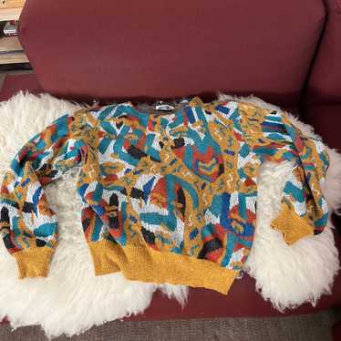 VINTAGE イタリア製 MISSONI UOMO モヘア ニット セーター 美品 MISSONI UOMO ミッソーニ オレンジタグ モヘヤ混 3D ニット