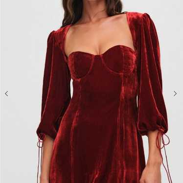 *Reformation* ベルベットミニワンピース REFORMATION ベルベット ミニワンピース | THE OUTNET (アウト