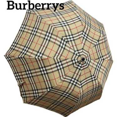 Burberrys 90's ノバチェック オーロラ社製 アンブレラ 未使用 Burberry's バーバリー ネイビー ノバチェック 全長89cm
