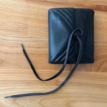 小物 JEAN PAUL GAULTIER bifold wallet archive 1980's JPG Black Leather Wallet .label: Jean Paul