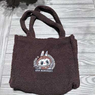 トートバッグ POP MART LABUBU FLEECE TOTEBAG BROWN Classic Bag Series- LABUBU Plush Tote Bag (Brown) | Bags