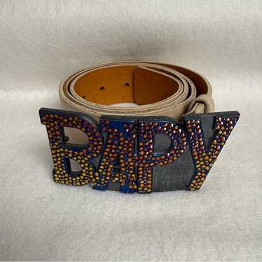 小物 Rare A BATHING APE BAPE LOGO BUCKLE BELT Rare A BATHING APE BAPE LOGO BUCKLE BELT