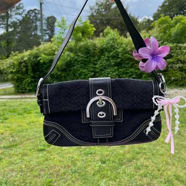 Coach Soho Mini Signature Small Flap Shoulder Handbag