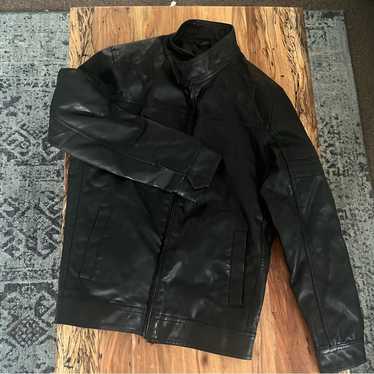 $200 Brave Soul London Men Black Faux Leather Motorcycle