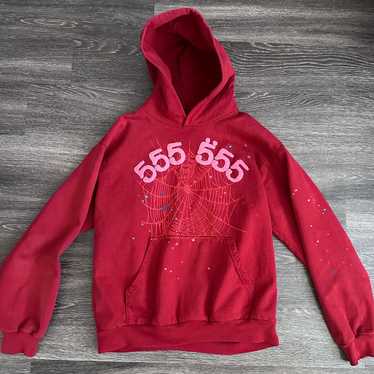 Sp5der パーカー エンジェル ナンバー 555 レッド /関送無料 SP5DER HOODIE RED ANGEL NUMBER “555” • Medium • | Depop