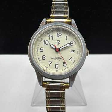 【イブサンローラン】 クリーム色✖ゴールドストライプ Vネックカーディガン Saint laurent watch quartz - Gem