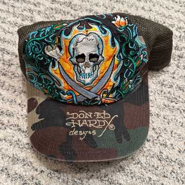 Ed hardy skull hat - Gem