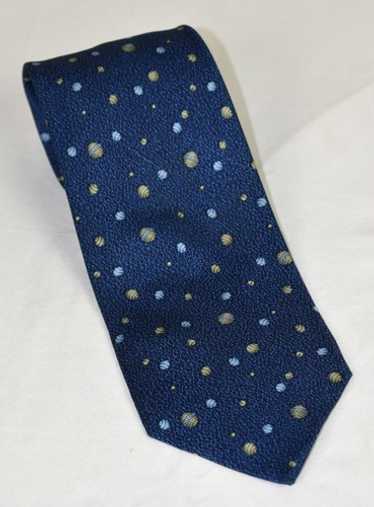 BVLGARI THE SEVEN FOLD TIE ネイビー BVLGARI THE SEVEN FOLD TIE ネイビー Blue Silk Pictorial