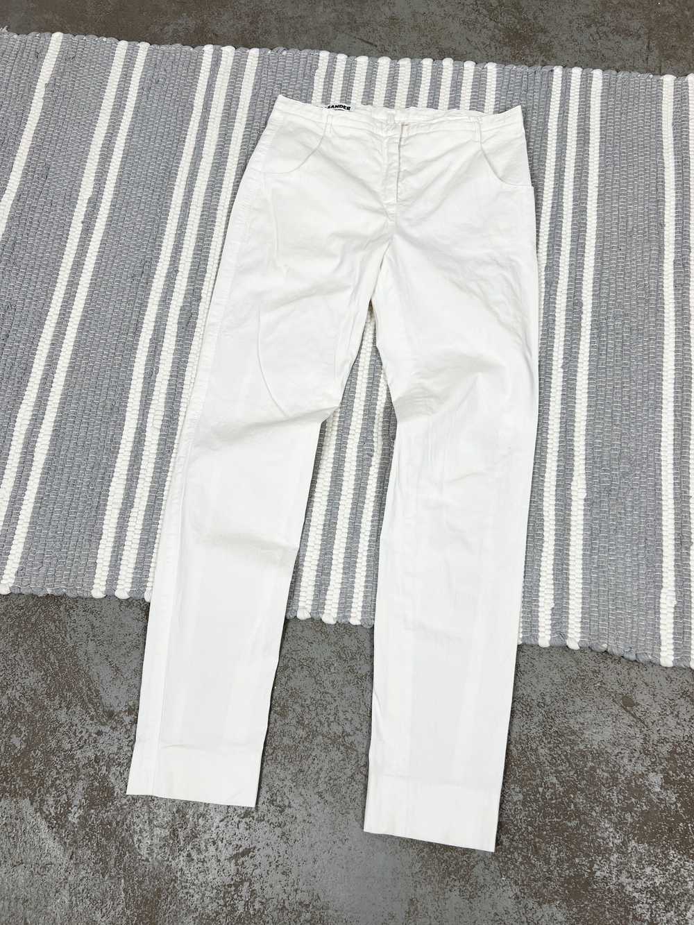 パンツ Jil Sander Jil Sander Trousers White (J01KA0181 J45286740) Cotton pants in white - Jil Sander | Mytheresa
