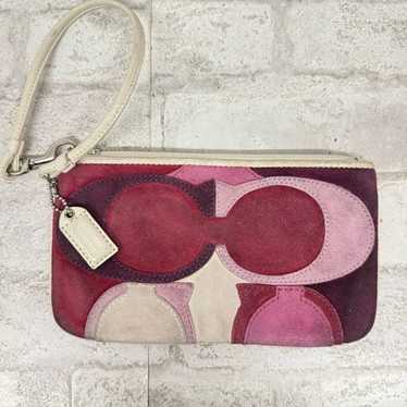 バッグ Coach Optic Pink Signature mini Pouch COACH OPTIC PINK SIGNATURE C VACHETTA FLAP SATCHEL TOTE BAG