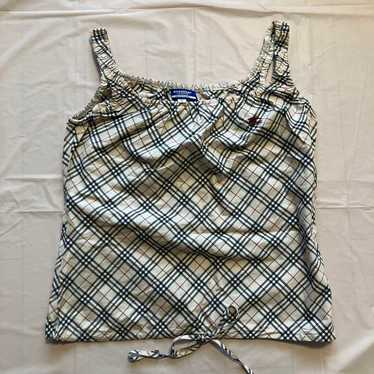 トップス BURBERRY BLUE LABEL Burberry Blue Label Tank Top 38/S Black Nova Check Logo