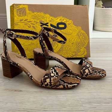 Mix No. 6 | Snake Print | Block Heel Sandal | - image 1