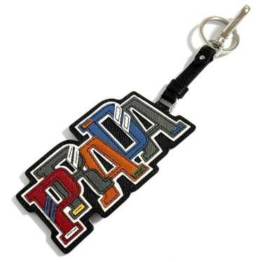 1999FW PRADA studs leather key ring Saffiano leather