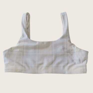 alo VAPOR LEGACY PLAID BRA スポーツブラ ALO YOGA Vapor Legacy Plaid Sports Bra Black Gray Plaid Size