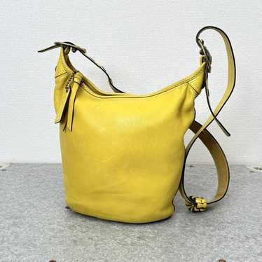 Vintage Coach Bleecker Yellow Bucket Bag - Stylish & Chic