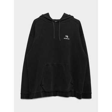 ブルゾン BALENCIAGA Black nylon ben sweatshirt (818505TRVE2 1089) Balenciaga Black Nylon Ben Sweatshirt | italist