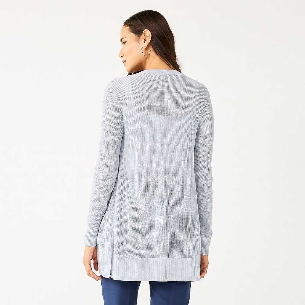 Nine West Nine West Women's Blue Long Sleeve Open Front Cardigan Small