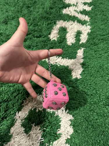 Stussy Fuzzy Dice Keychain Pink | eBay