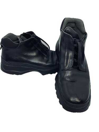 靴 Prada Vibram Sole Leather Combat Boots Vintage Mens PRADA Combat Boots Black Leather Shoes Tractor