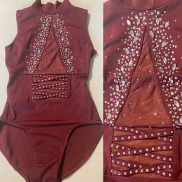 WEISSMAN Balera solo custom Dance Costume Burgund… - image 1