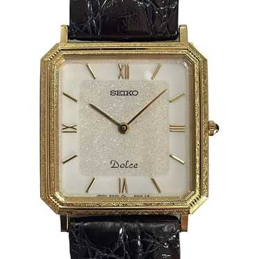 vintage SEIKO Dolce 腕時計 8N40-5040 gold Near MINT] Vintage SEIKO Dolce 8N40-5040 Gold Dial Quartz