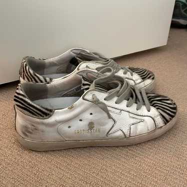 スニーカー Golden  Super-Star Zebra Horsy Upper Suede Toe Golden Goose Super-Star Zebra Horsy Upper Suede Toe And Heel