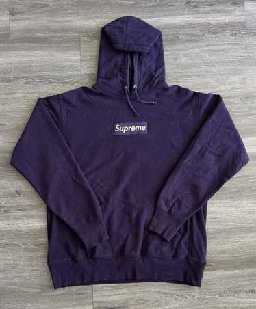 Supreme Box Logo Hooded Sweatshirt (FW23) Dark Purple Men's