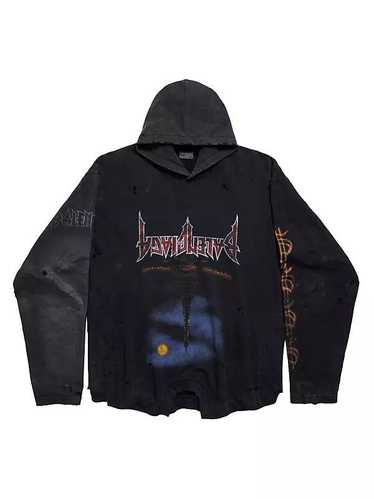 【BALENCIAGA】PARIS MOON UPSIDE DOWN T シャツ Paris Moon Upside Down T-shirt Oversized in Black Faded