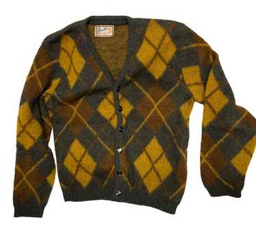 n*着様 60s wool×mohair argyle cardigan Vintage 1960s Jantzen Wool and Mohair Made in USA Argyle