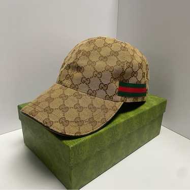 GUCCI◆バケットハット◆モノグラム◆GG柄◆ブラウン◆XL GUCCI - 美品 グッチ リバーシブル バケットハット チェック柄