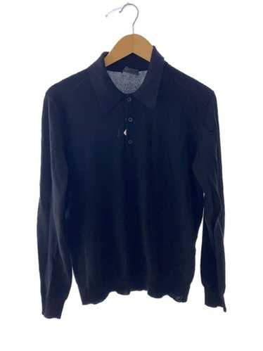 トップス Prada navy knit polo 48 Prada Women's Striped Collar Sleeve 1/2 Zip Polo Shirt Top