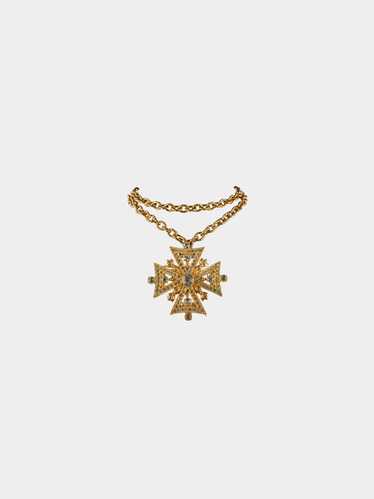 Christian dior necklace cross - Gem