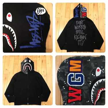 a bathing ape✖️stussyコラボ　ジャケット　110cm A BATHING APE(アベイシングエイプ) / STUSSYコラボ/デザート