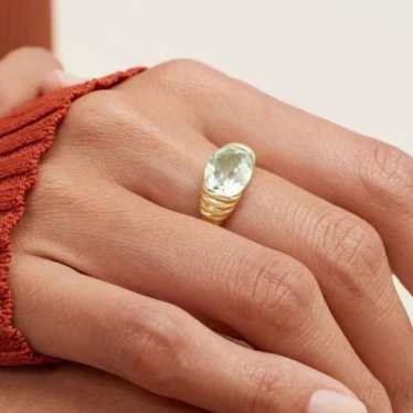 Dome Figure Ring Signature Set in 18k Gold Vermeil