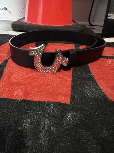 送料無料】TRUE RELIGION BIG T STITCH BELT BLACK - FIVESTAR