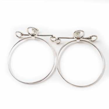 ピアス (HERMES) Loop earrings, medium model HERMES Authentic New Sterling Silver Medium Loop Earrings