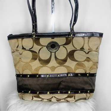 vintage Coach signature Tote bag Studs★ s-l400.jpg