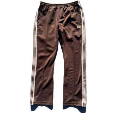 NEEDLES　21aw straight Track Pant NEEDLES 21AW Track Pants Straight Green x Beige lines Size