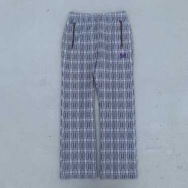 NEEDLES　21aw straight Track Pant NEEDLES 21AW Track Pants Straight Green x Beige lines Size