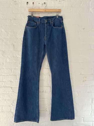 Womens ACNE STUDIOS Black Flared Jeans Denim Pants Size 36