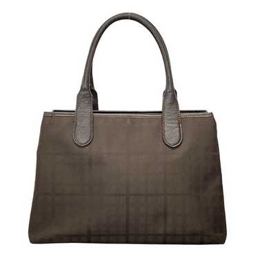 ★DAKS★ DAKS NYLON Black DD Logo Nylon Fabric Tote and Cros ☆DAKS☆ DAKS NYLON Black DD Logo Nylon Fabric Tote and Cros