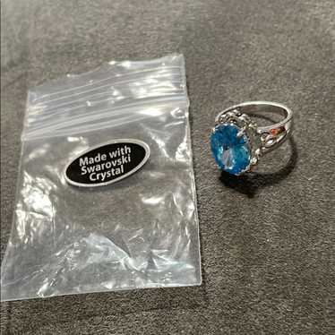 Swarovski blue crystal ring - Gem
