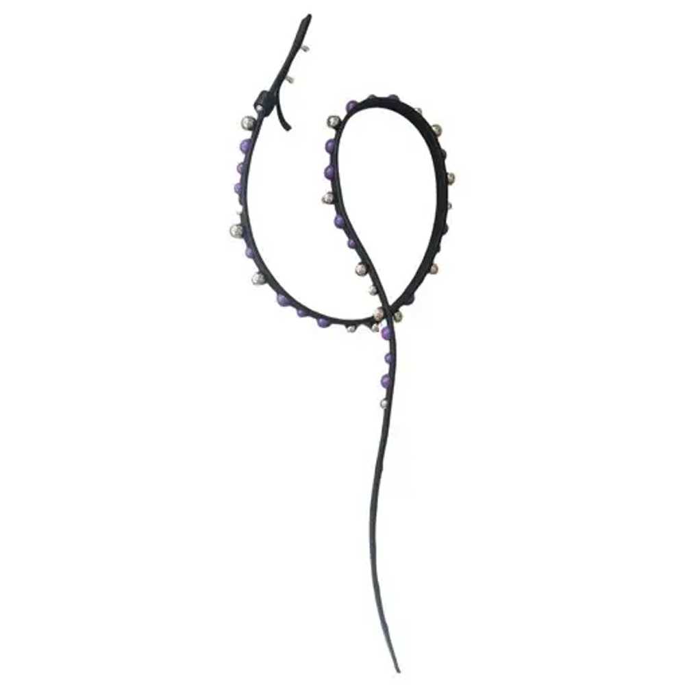 【関税込み】Dries Van Noten ホワイト Thin l Cord ベルト Dries Van Noten White Thin Metal Cord Belt | REVERSIBLE