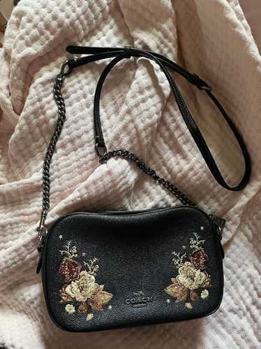 バッグ Vintage Coach Signature Hand Bag Flower COACH Signature Collection Handbag NEW with flower applique