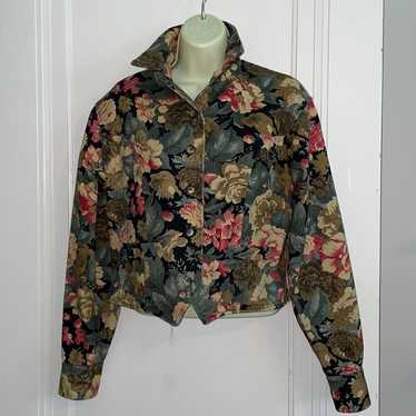 80s floral jean jacket - Gem
