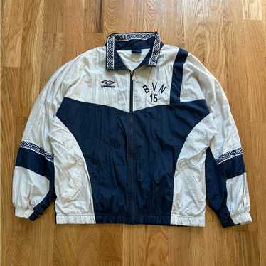 Umbro Vintage Football Soccer Jacket England Style 90s Blue