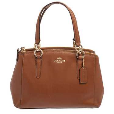 バッグ Coach Mini christie Shoulder Bag Leather COACH Mini Christie in Taupe Crossgrain Leather Handbag
