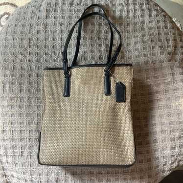 未使用級 黒 vintage coach old straw bag かごバッグ 未使用級 黒 vintage coach old straw bag かごバッグ（2025年